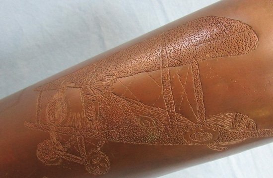  French WWI 75mm Shell Vase, US 141st Aero Squadron, France 1918 — image 3