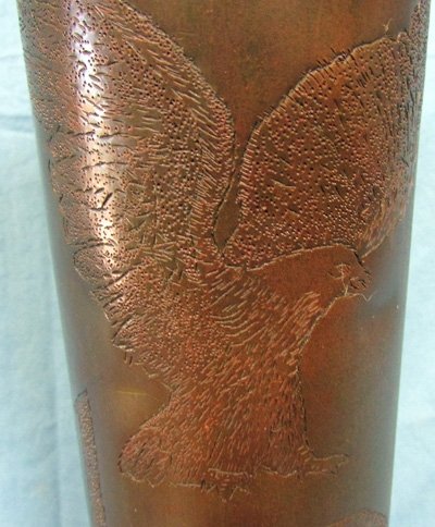  French WWI 75mm Shell Vase, US 141st Aero Squadron, France 1918 — image 6