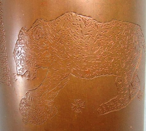  French WWI 75mm Shell Vase, US 141st Aero Squadron, France 1918 — image 7