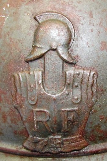  French WWI Engineer Corps Adrian Helmet Shell, — image 3