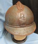French WWI Engineer Corps Adrian Helmet Shell,