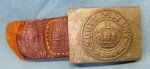 German WWI M1915 Prussian Enlisted Buckle and Leather Tab