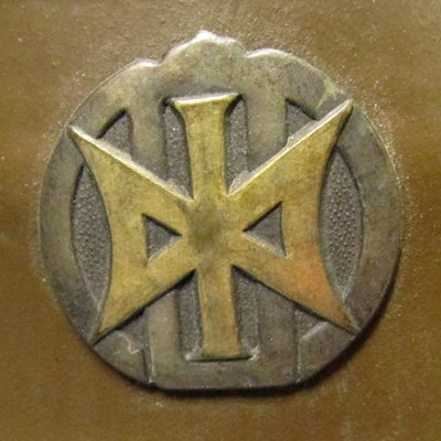  Japanese WWII Steel Civil Defense Helmet with Chin Strap — image 3