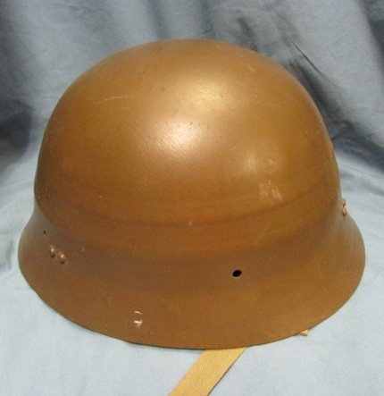  Japanese WWII Steel Civil Defense Helmet with Chin Strap — image 4