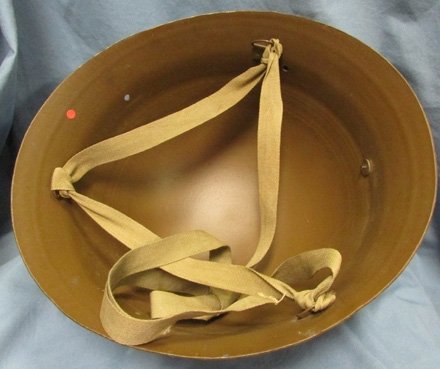  Japanese WWII Steel Civil Defense Helmet with Chin Strap — image 5