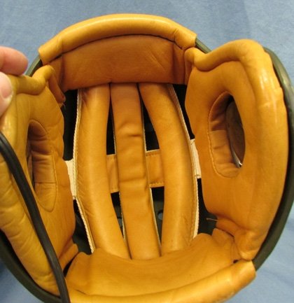  US  Army 1950's QM2C Football Type Helmet & Electronics, Near New — image 5