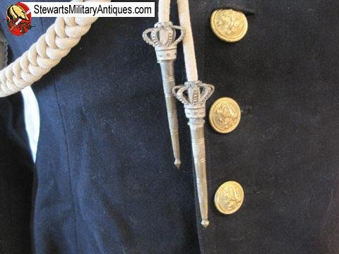  Bulgarian WWII Army Officers Dress Blue Tunic & Aiguillette — image 2