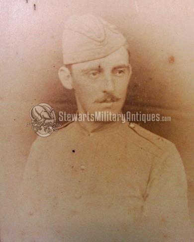  British Empire Era Cabinet Card Trio, Same Soldier, India 1891 — image 4