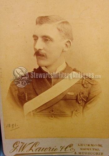  British Empire Era Cabinet Card Trio, Same Soldier, India 1891 — image 6