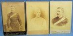 British Empire Era Cabinet Card Trio, Same Soldier, India 1891
