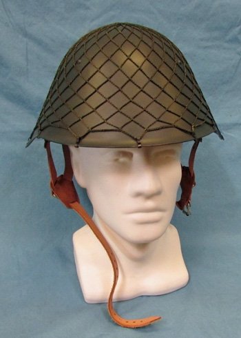  East German Cold War Era Steel Helmet & Camouflage Net — image 2