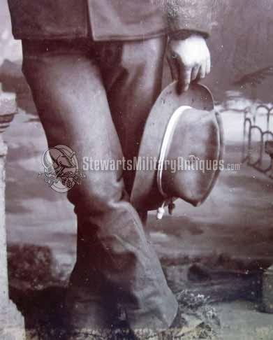  US Spanish-American War Cabinet Photo, 1899 Campaign Hat, 8th Corps Badge — image 3