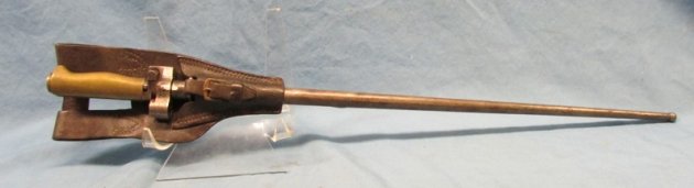  French WWI 1886-16 Lebel Bayonet & Frog, Shrapnel Damaged Scabbard — image 2