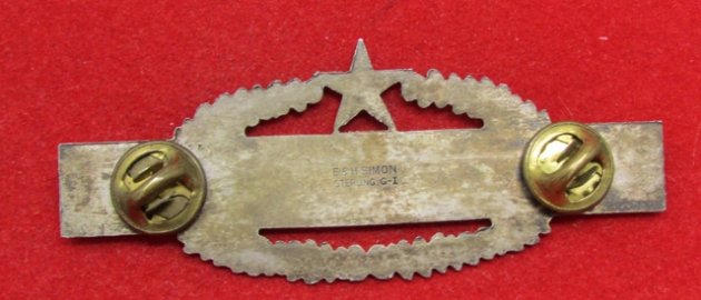  US Vietnam War Era, Combat Infantry Badge, 2nd Award, Sterling, E&H Simon — image 3