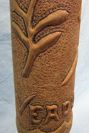  WWI Trench Art Vase, Verdun 1918, French 75 Casing — image 3