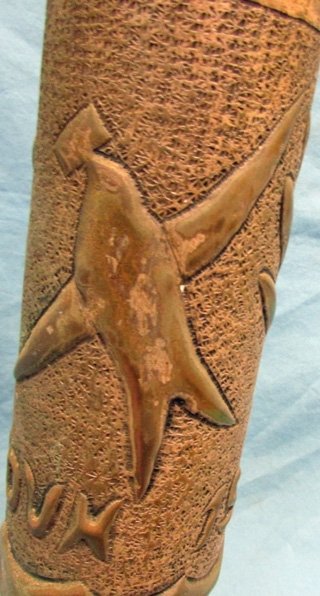  WWI Trench Art Vase, Verdun 1918, French 75 Casing — image 5