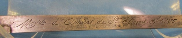  French M1874 Gras Rifle Bayonet, St Etienne Arsenal 1875 — image 4