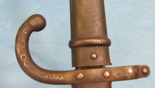  French M1874 Gras Rifle Bayonet, St Etienne Arsenal 1875 — image 5