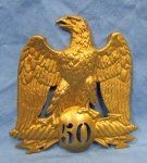 French Second Empire M1852 Shako Plate, Garde Nationale, 50th Regiment