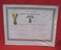 French Medal Militaire, Imperial Guard Artillery & Document