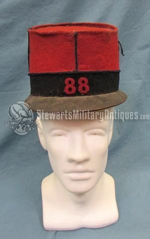  French 1880's NCO Rigid Style Kepi, 88th Regiment — image 2