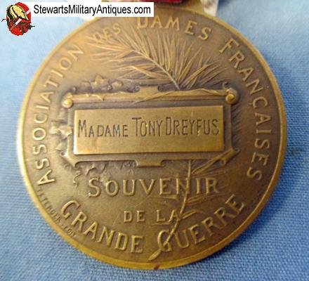  French WWI Red Cross Medal, Named — image 4