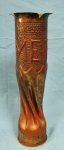 French WWI, Trench Art Fluted Shell Vase, Metz 1918