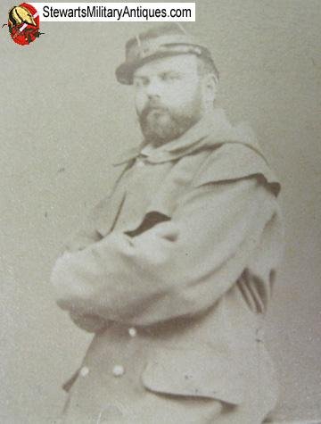  French Franco-Prussian War Officer in Overcoat CDV — image 3