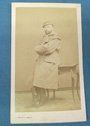 French Franco-Prussian War Officer in Overcoat CDV