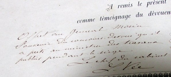  French, Franco-Prussian War, Seige of Paris Certificate — image 4