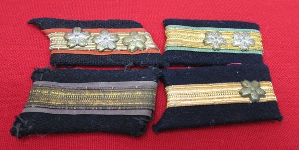  Japanese WWII Imperial Navy Officer 4 Piece Collar Rank Lot — image 3