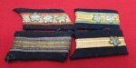 Japanese WWII Imperial Navy Officer 4 Piece Collar Rank Lot