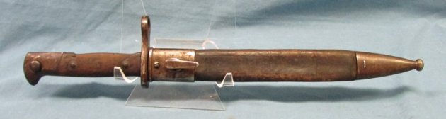  Spanish M1893 Mauser Bayonet & Scabbard, German Mfg, Simson & Suhl — image 2