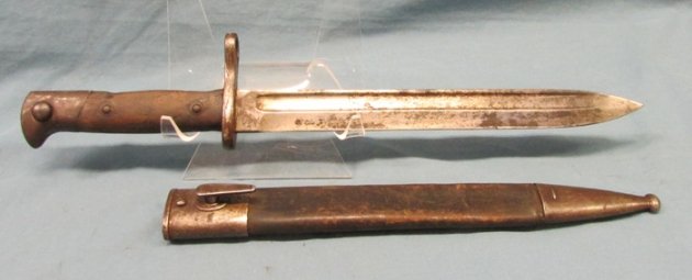  Spanish M1893 Mauser Bayonet & Scabbard, German Mfg, Simson & Suhl — image 3
