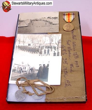  US, WWI Soldiers Victory Medal Grouping, Fort Worden Washington — image 4