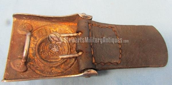  German WWI M1915 Prussian EM Buckle & Tab, Pioneer Bn Nr.5 — image 2