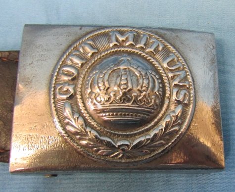  German WWI M1915 Prussian EM Buckle & Tab, Pioneer Bn Nr.5 — image 3