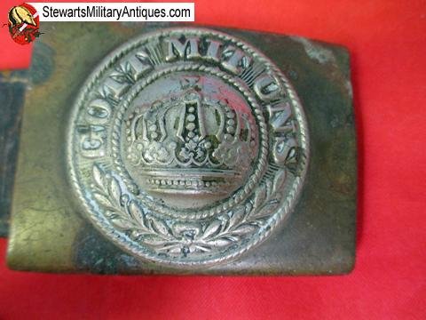  German WWI Prussian Enlisted Buckle & Leather Tab — image 3