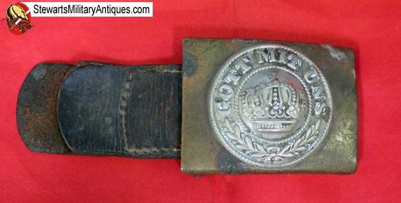  German WWI Prussian Enlisted Buckle & Leather Tab — image 4