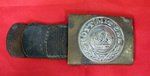 German WWI Prussian Enlisted Buckle & Leather Tab