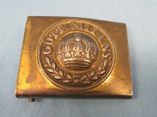  German WWI Prussian Enlisted Buckle, Brass Plated Steel — image 2