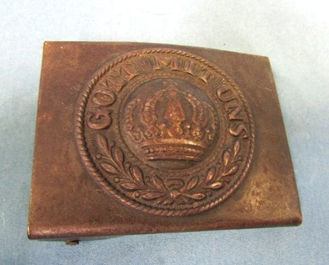  German WWI Stamped Steel Prussian Enlisted Buckle, 1915 Pattern — image 2