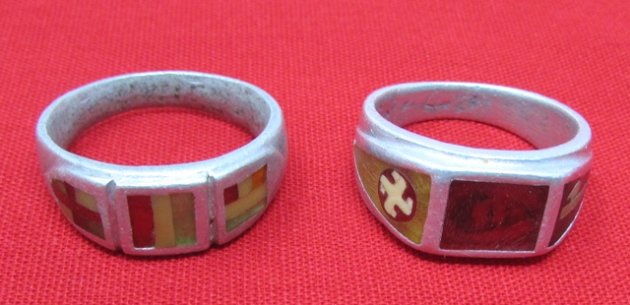  Italian WWII, North Africa, Trench Art Rings, Tobruk 1941 — image 2