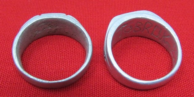 Italian WWII, North Africa, Trench Art Rings, Tobruk 1941 — image 4