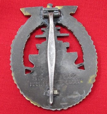 German WWII Kriegsmarine High Seas Fleet Badge, Missing Clasp — image 3