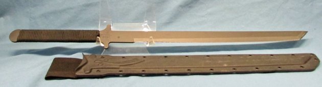  US Gulf War Era Ontario Knife Company Black Wind Katana — image 4