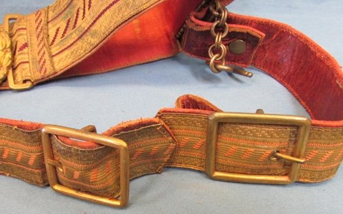  Turkish 19th Century Officers Sword Belt and Buckle — image 4