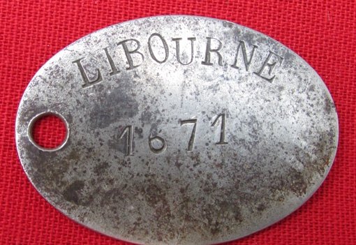  French WWI Identity Tag, Steel, 1916 — image 2