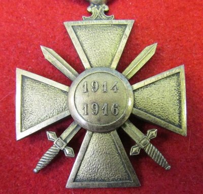  French WWI, Croix de Guerre, Bravery Medal, 1914-1916 Reverse — image 4