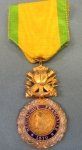 French WWI-WWII Medaille Militaire & Ribbon